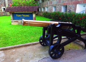 Entrance to Fort Young Hotel